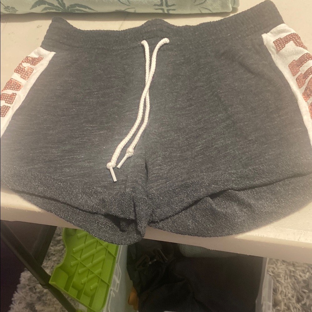 Pink Gray and gold bling Women's Shorts XS